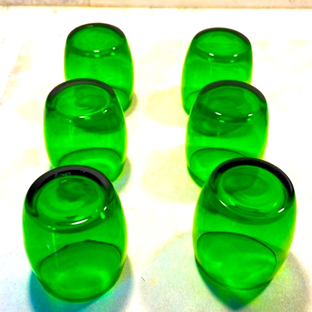 Vintage Blown Glass Shot Glasses Cordials Set of 6 Cambridge Glass Co Circa 1930 - Picture 3 of 4